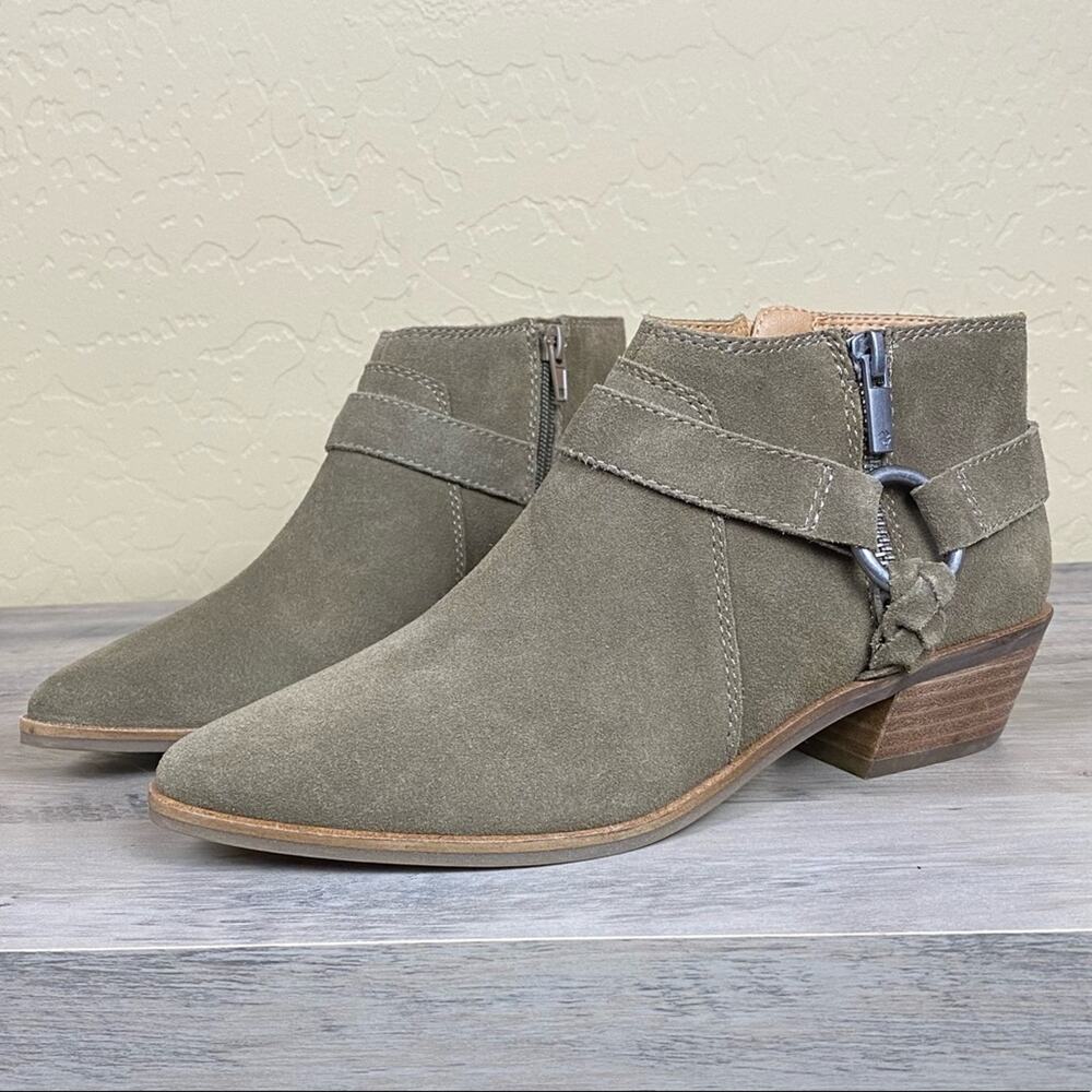 NWOB Lucky Brand Enitha Leather Booties, Size 7.5 - Picture 3 of 11